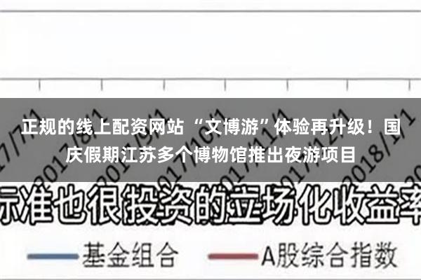 正规的线上配资网站 “文博游”体验再升级！国庆假期江苏多个博物馆推出夜游项目