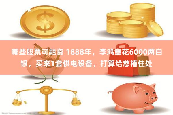 哪些股票可融资 1888年，李鸿章花6000两白银，买来1套供电设备，打算给慈禧住处